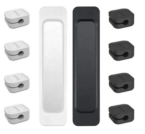 Unique Design Quality Self  Adhesive Silicone Magnetic Desk Cable Holder Magnet for Charging cable management