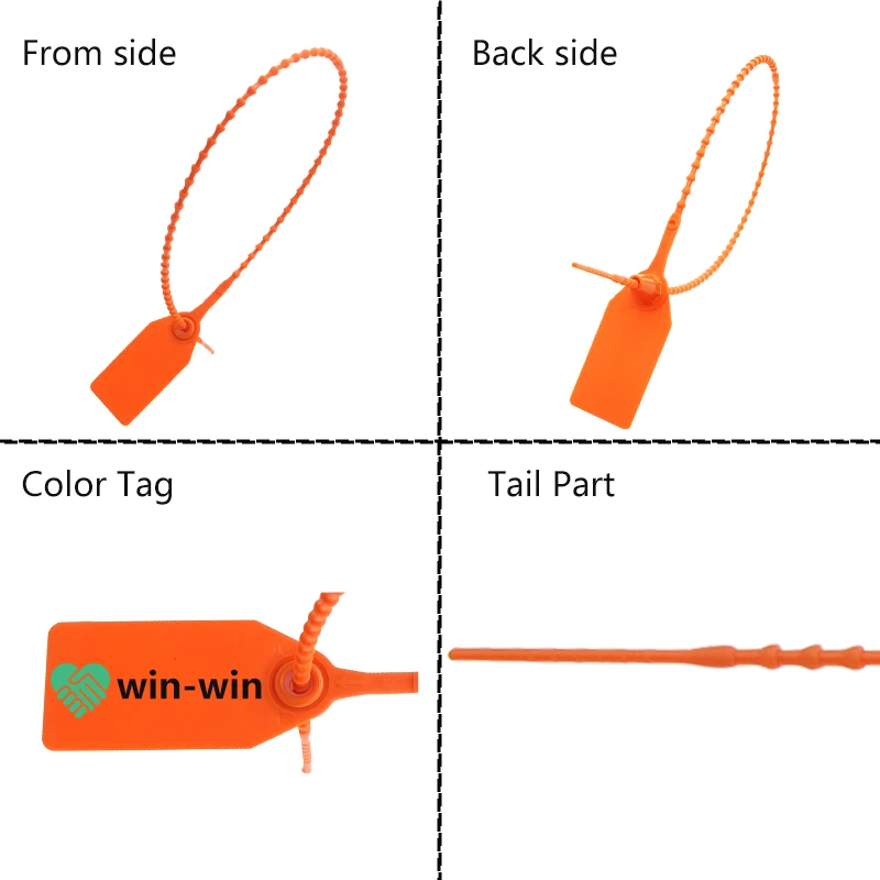 Truck Container Seal High Security Disposable Self Locking Pull Tight Locking Packaging Plastic Seal