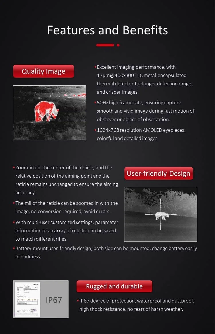 HTI HT-C8 25mm thermal imaging lens thermal image scope thermo camera infrared thermal scope hunting