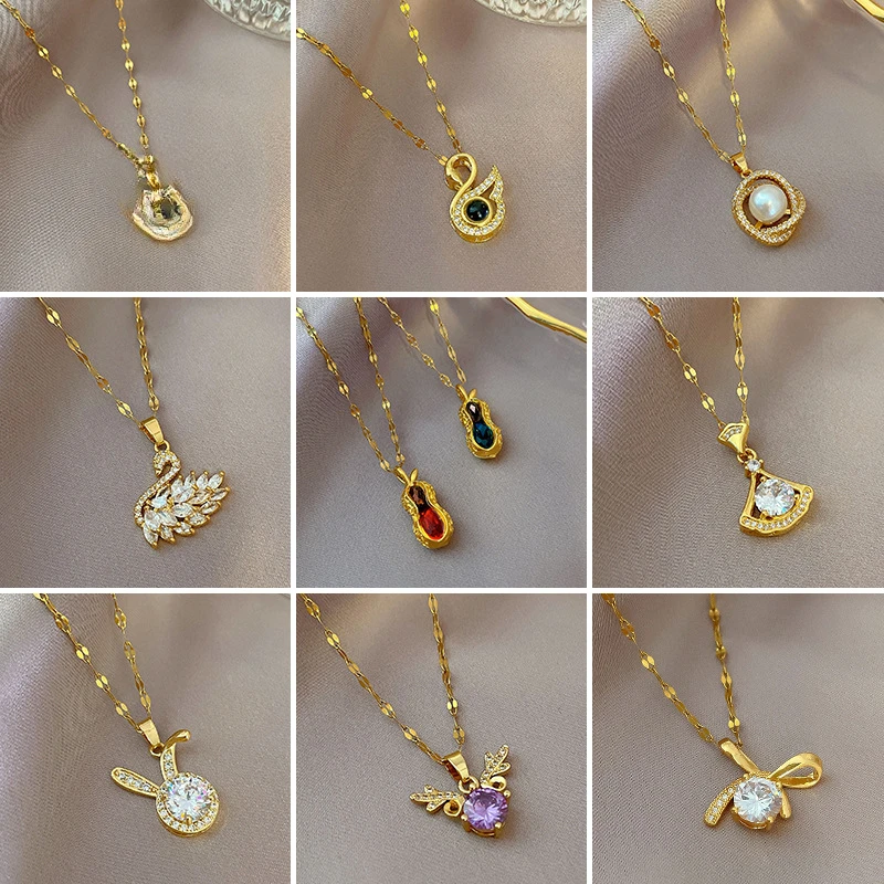 Multiple Options Available Trendy Pendent Necklace For Women Exquisite Bling Necklaces Popular Necklace 2023