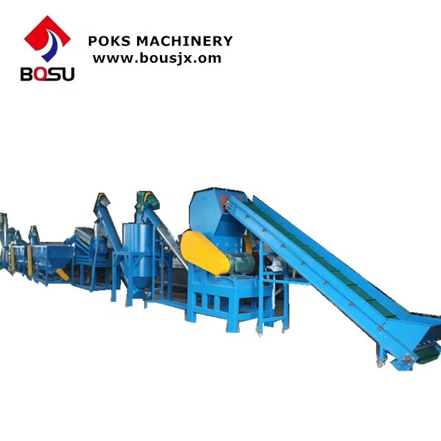Waste LDPE PP HDPE plastic recycle crushing washing machine for dirty film woven bags recycling line