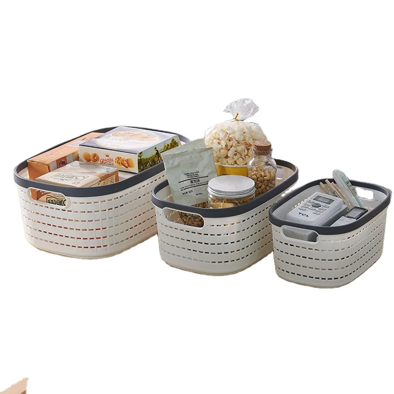 plastic storage basket plastic food carrying and makeup storage basket