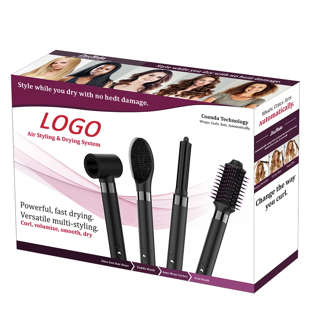 Hair Styler Professional Hair Dryer Brush Blow Dryer Custom Electric Plastic OEM Ionic Hot Air Brush 5 in 1 