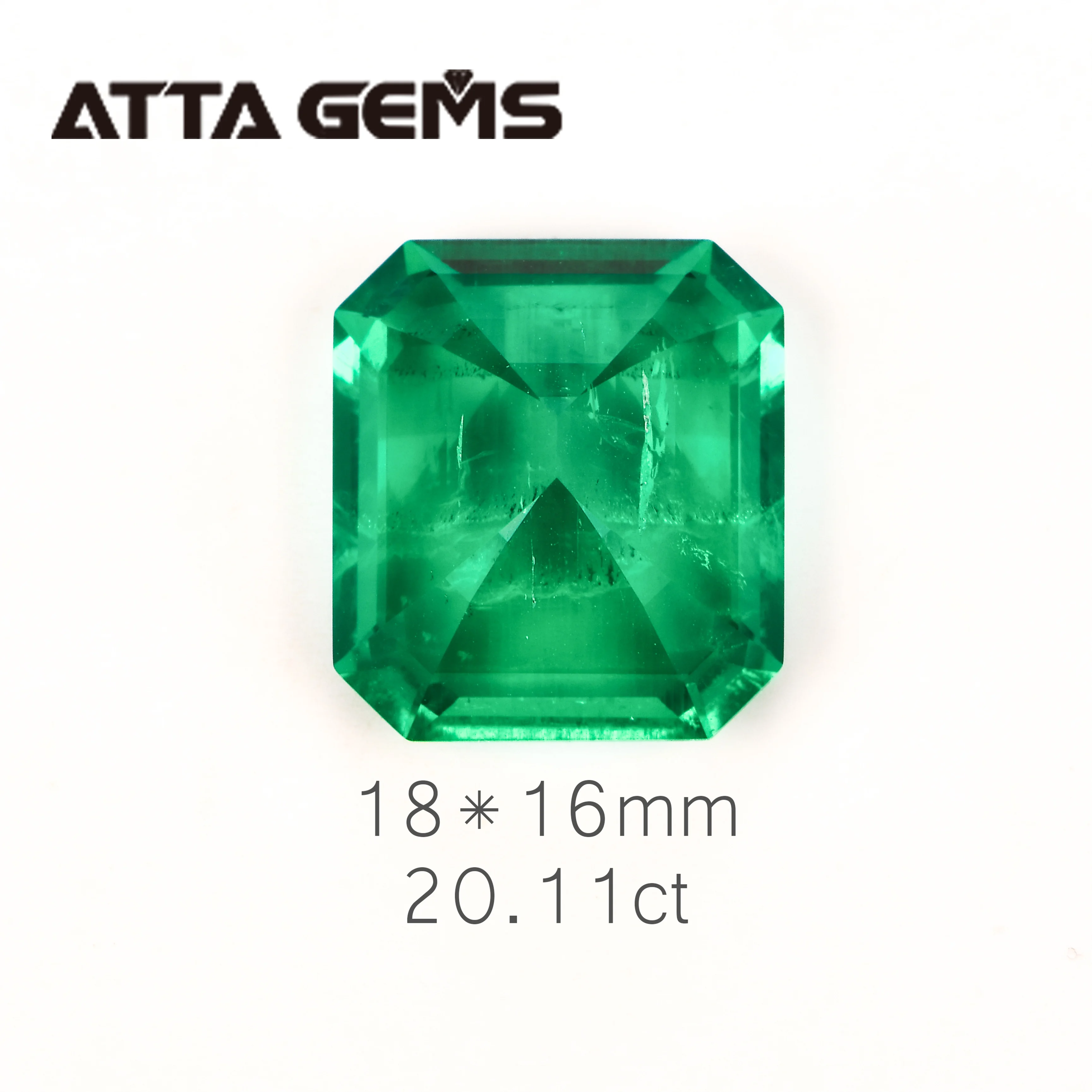 Factory Direct Sale 20.11ct 18*16mm big size Hydrothermal Colombia Emerald gemstones For Sale Synthetic Lab Created Emerald