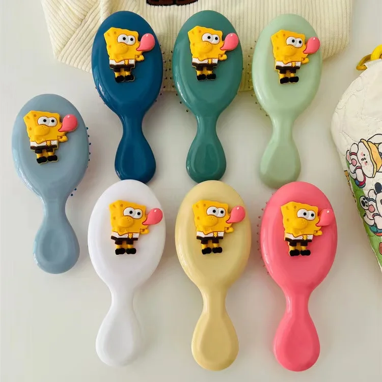 Custom logo cat shape style scalp massager paddle hair brush comb private label straight hair comb