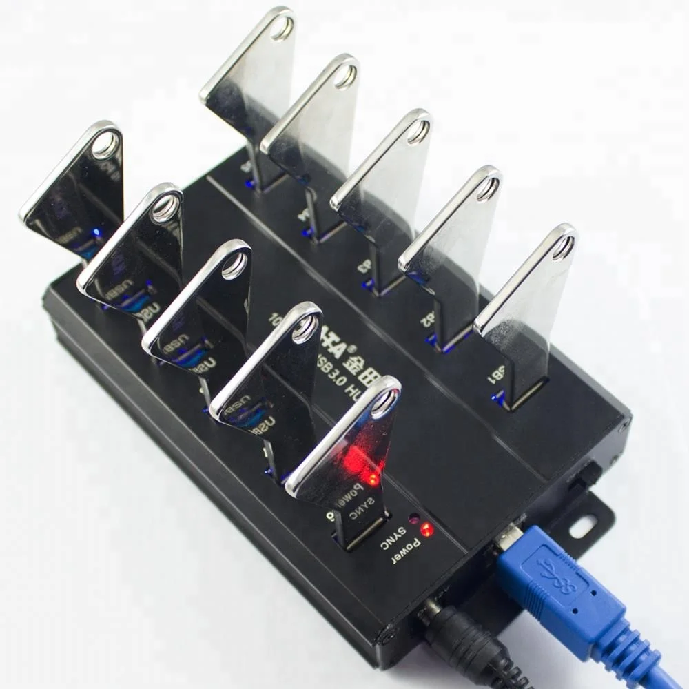 OEM 10-промышленный порт USB 3 0 концентратор Поддержка 5 Гбит/с MTT режим прочный промышленный класс металлический корпус со встроенным короткого