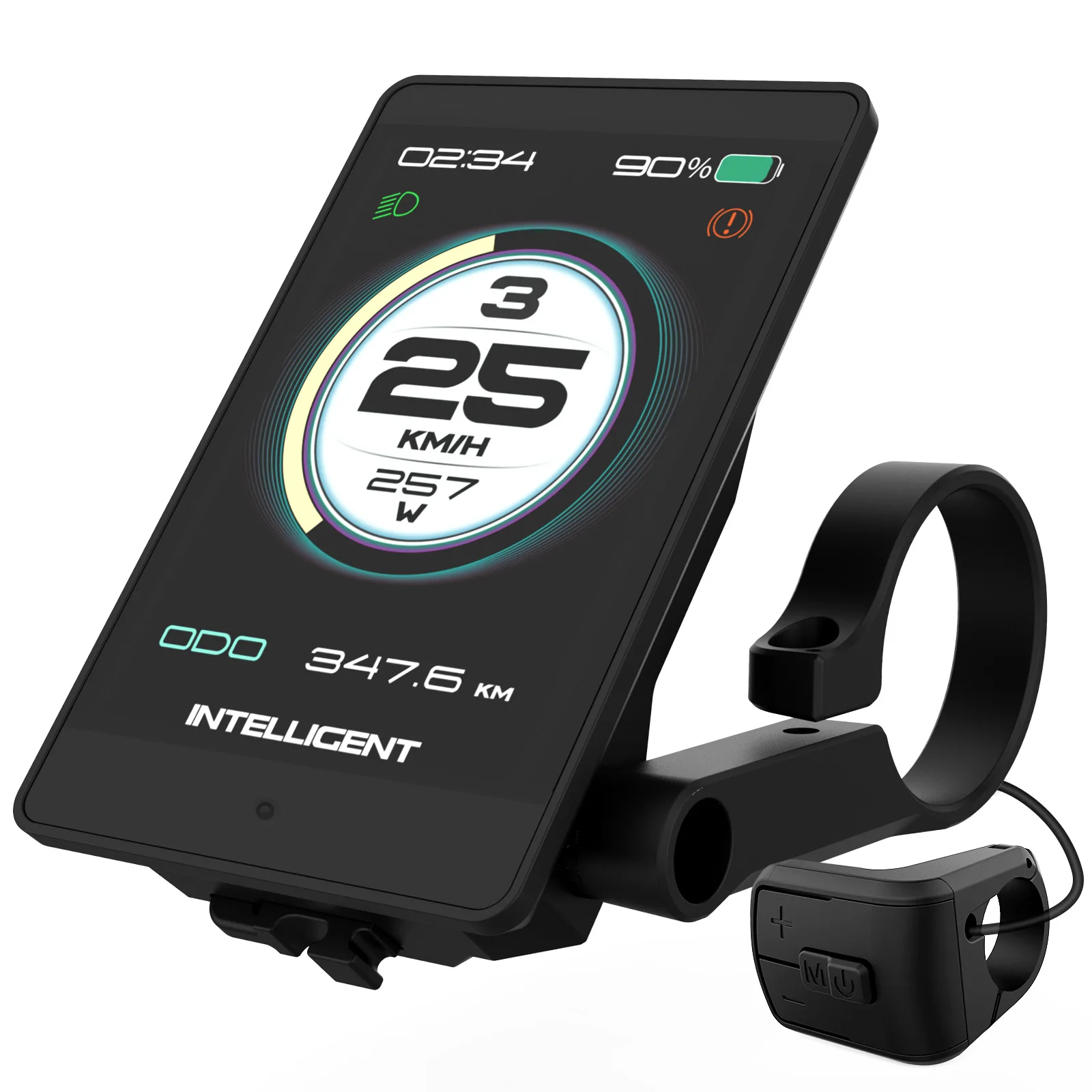 Electric Bike LCD Display Meter, 24V 36V 48V 52V E Bike Display Meter Control Panel for Electric Scooter 31.8mm Handlebars