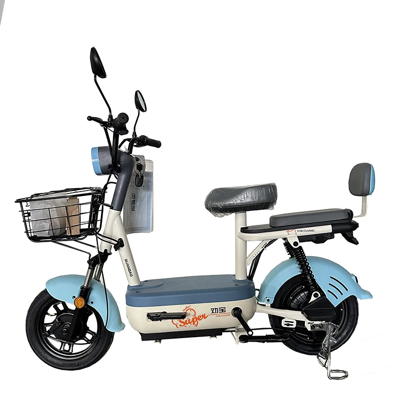 2024 Urban Electric City Bike 350W 48V/60V 12Ah Smart Electric Bicycle Bluetooth LED Display Rear Hub Motor Lead-Acid Battery
