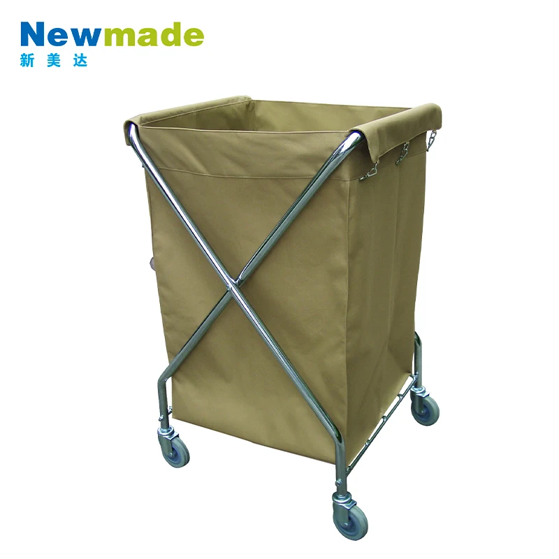 Hotel Laundry Trolley Cart X-Shape Laundry Cart