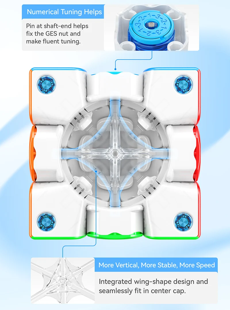 2023 New Arrival GAN 356 ME 3x3 GAN356M E Professional Magnetic Speed Cube Toy GAN356 Evolution rubi Puzzle k Toys