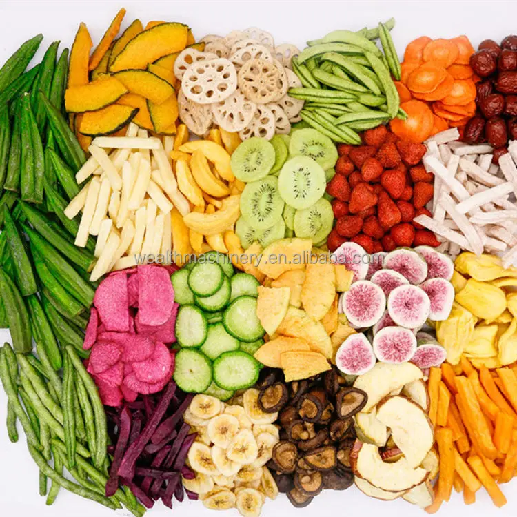 Dry fruit production line leaf persimmon Dragon fruit kiwi slice drying frozen vegetable dried fruit drying production line