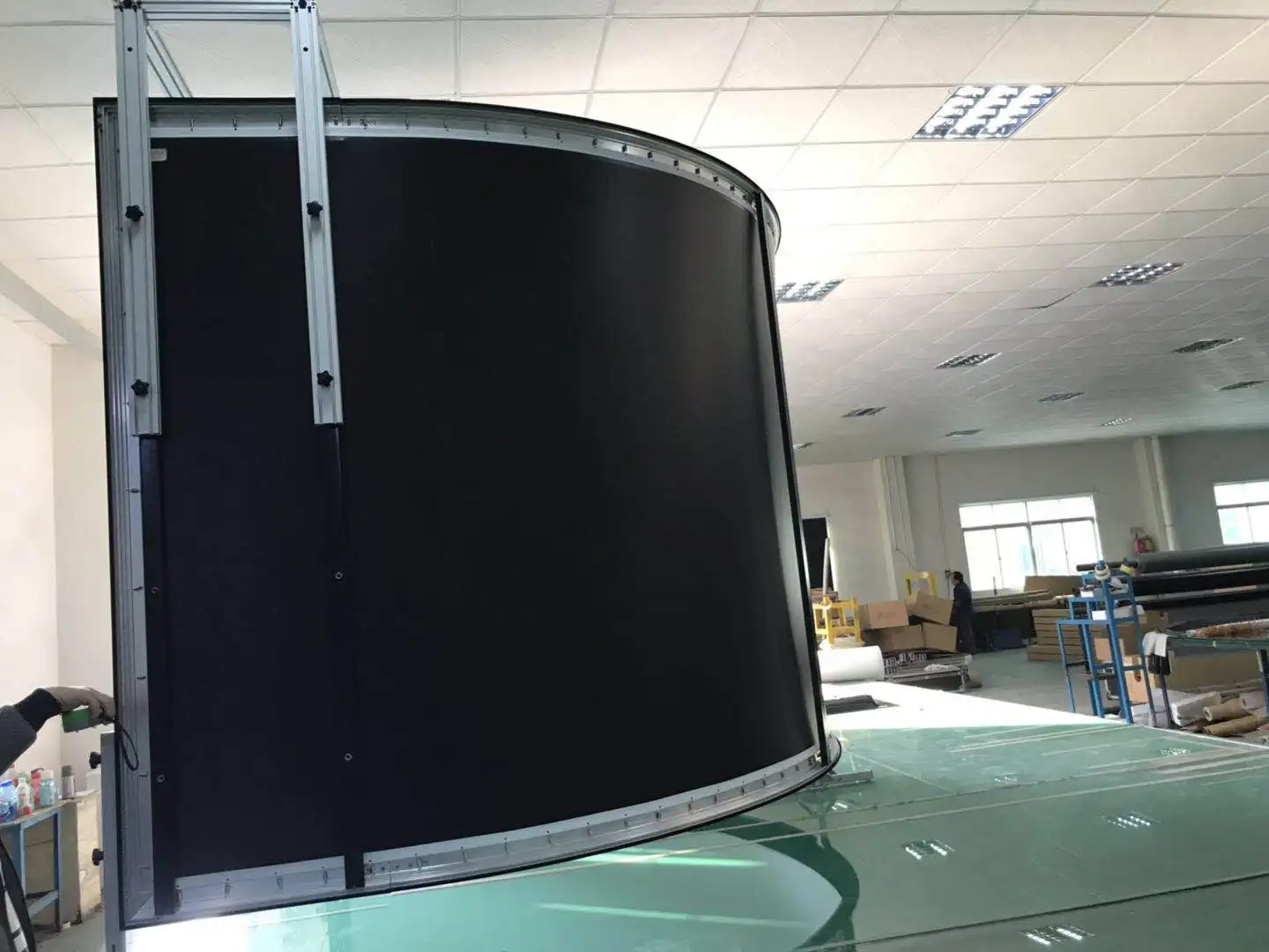 180 дюймовый тонкий изогнутый 3d серебристый экран проектора для кинотеатра 180 градусов экран для проектора