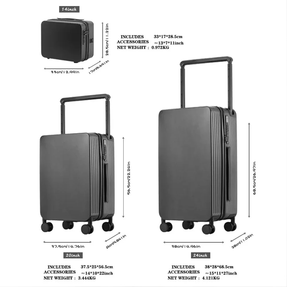 Suitcase Luggage Trolley Spinner Luggage Outdoor Large Capacity Travel Password Suitcase Universal Wheel Carry on & Travel Bags