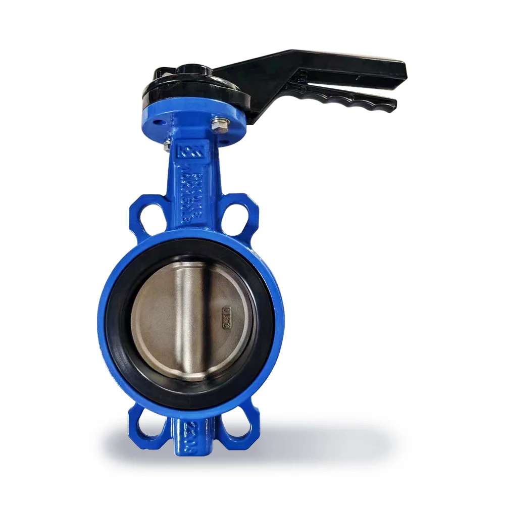 PN16 150BL Worm Gear DI Valve Body Silicone Seat Metal Wafer Butterfly Valve
