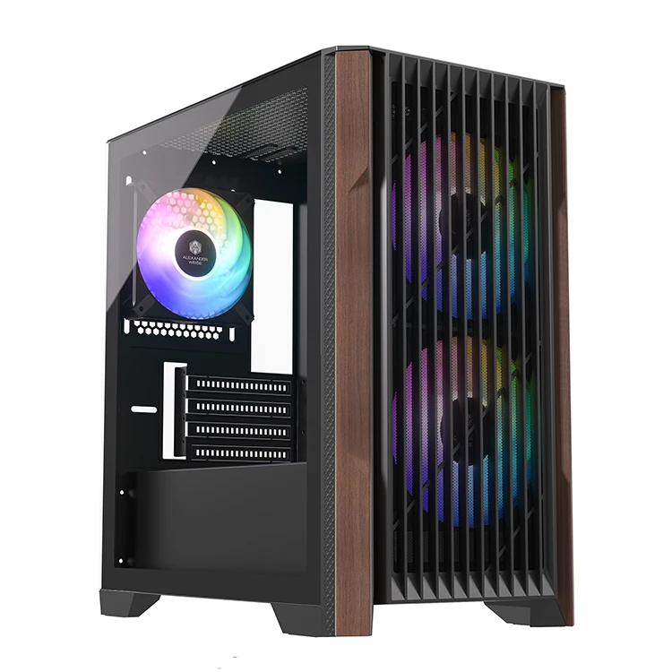 JNP Oem шкаф M-atx Mid Tower корпус ПК закаленное стекло игровой кейс геймер для компьютерных игр