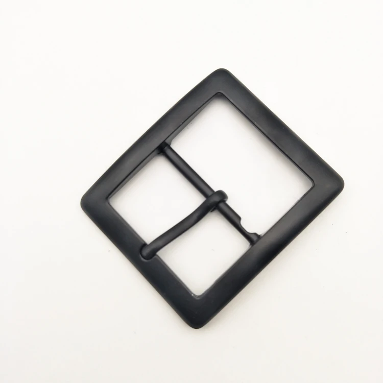 New designs 45mm zinc alloy strap buckles mat black center bar belt buckles