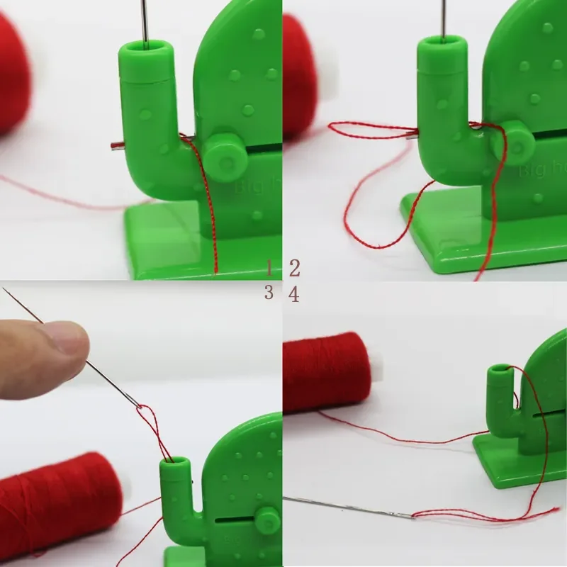 Wholesale Automatic Easy Sewing Needle Threader with 10pcs Needles for Sewing Crafting Knitting Quilting DIY Art Sewing Tool