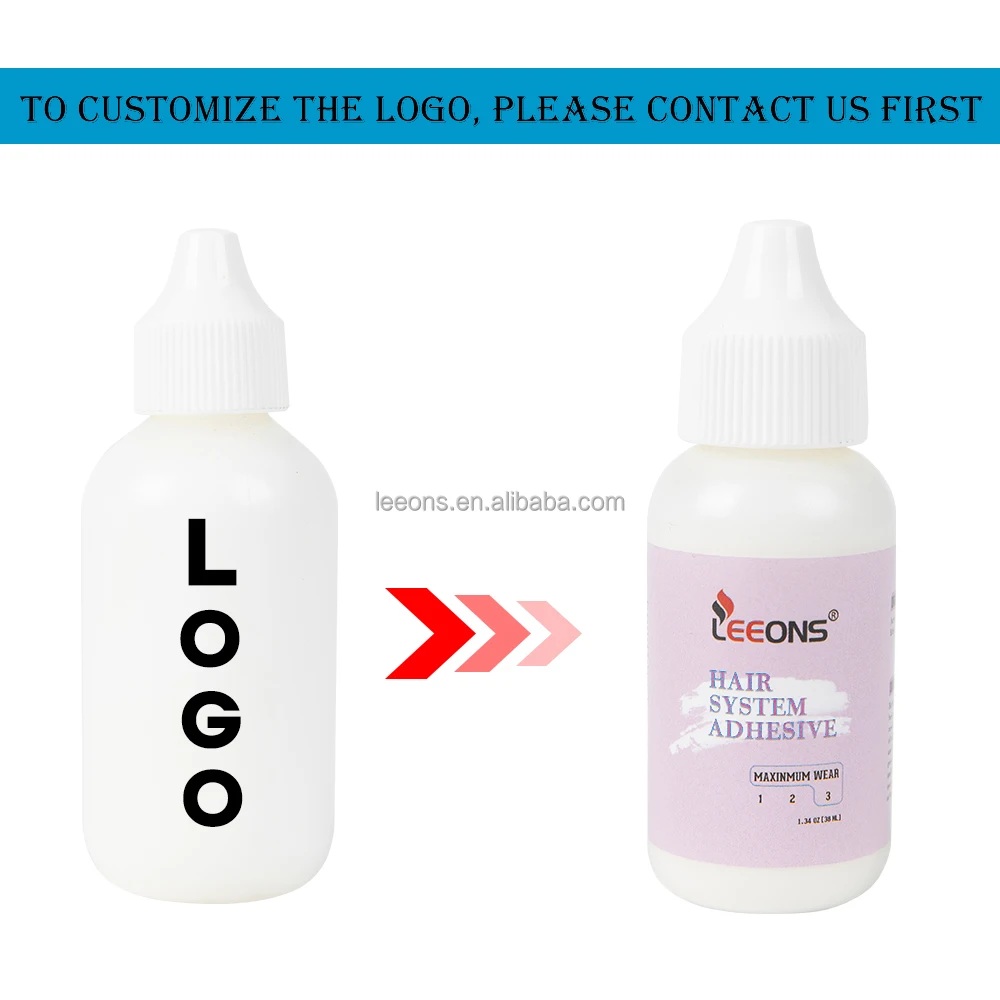 Custom Logo Label Waterproof Lace Frontal Hair Bond Glue Remover Strong Hold Clear Wig Adhesive Glue for Lace Wig Toupee Closure