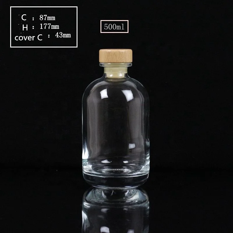 Wholesale 250 ml 500ml Empty Wine Bottle Whiskey Glass Bottle