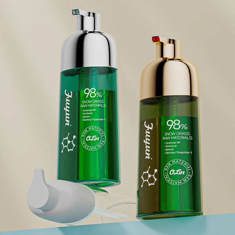 Fuyun Double Tube Airless Pump Bottle Custom Empty Cosmetic Plastic New Design Square dual chamber 2in 1 airless bottle