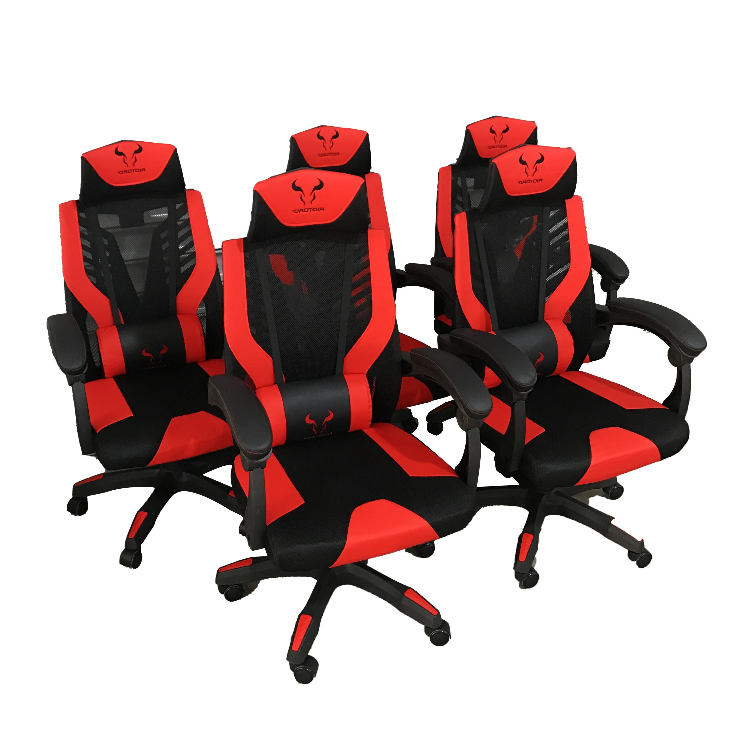 WSH2073  Luxurious ergonomic PU leather and mesh game swivel chair with reclinable function