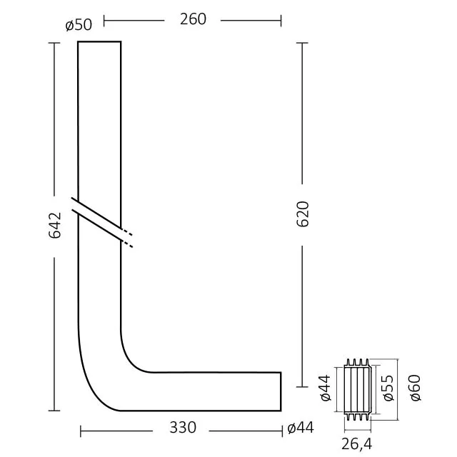 Hot Selling Modern Design Polished Bathroom WC Drain Pipe Made Of Polypropylene For Sale Made In  Italy