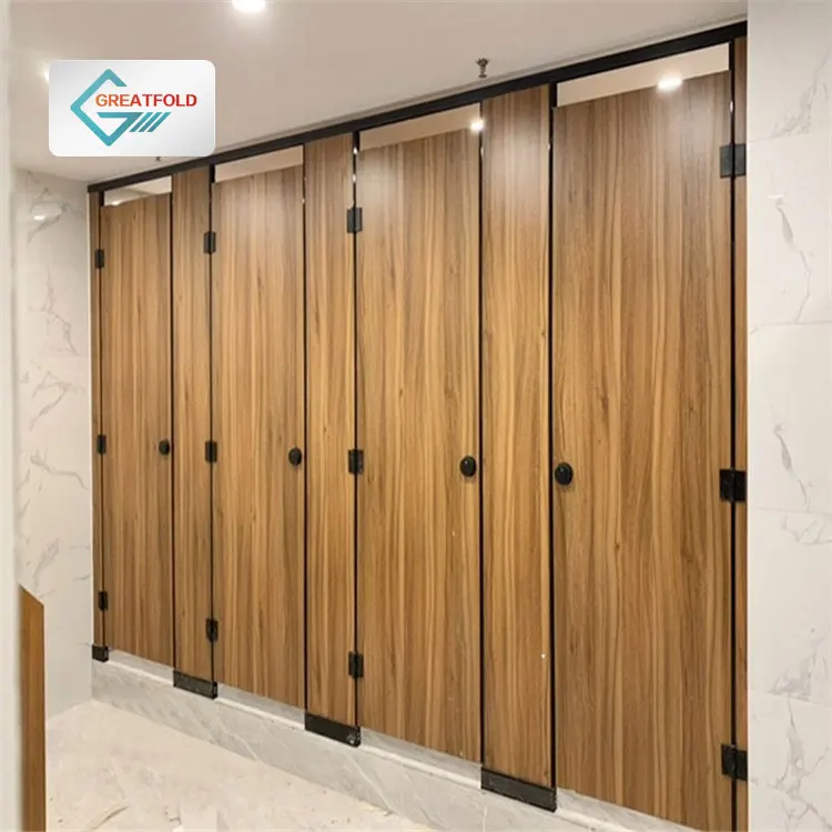 Durable HPL Phenolic Restroom Stall Door Partitions Waterproof Shower Wc Toilet Cubicle Partition Wall