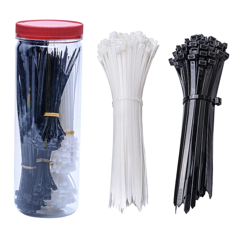 250pcs Manufacturer Cable Tie Supplier Custom Plastic Nylon Heavy Duty Black Cable Tie Zip Tie