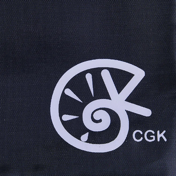 Cheap small black nylon mesh drawstring bag with custom logo