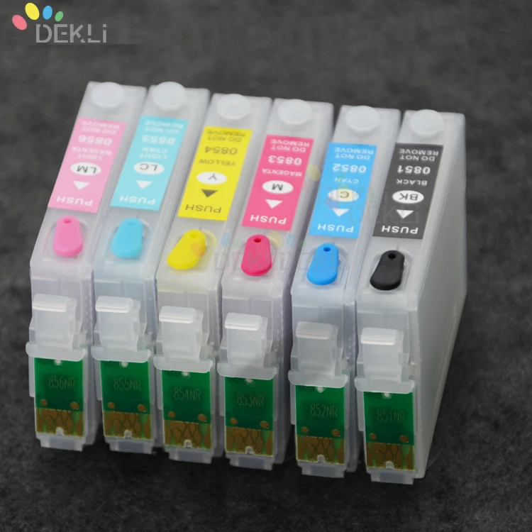 T0801 чернильный картридж для принтера Epson PX710FW PX720WD PX730WD PX800FW заправленный с чипом автоматического сброса