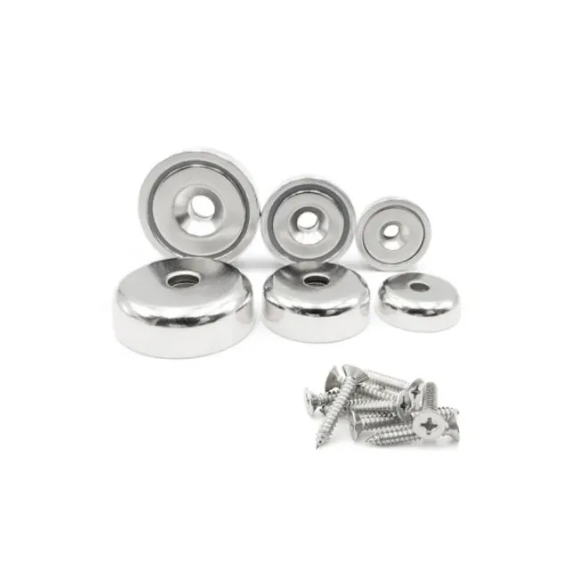 Factory Direct Wholesale Pot Shape Zine N35 Radially Magnetized Neodymium Ring Magnet