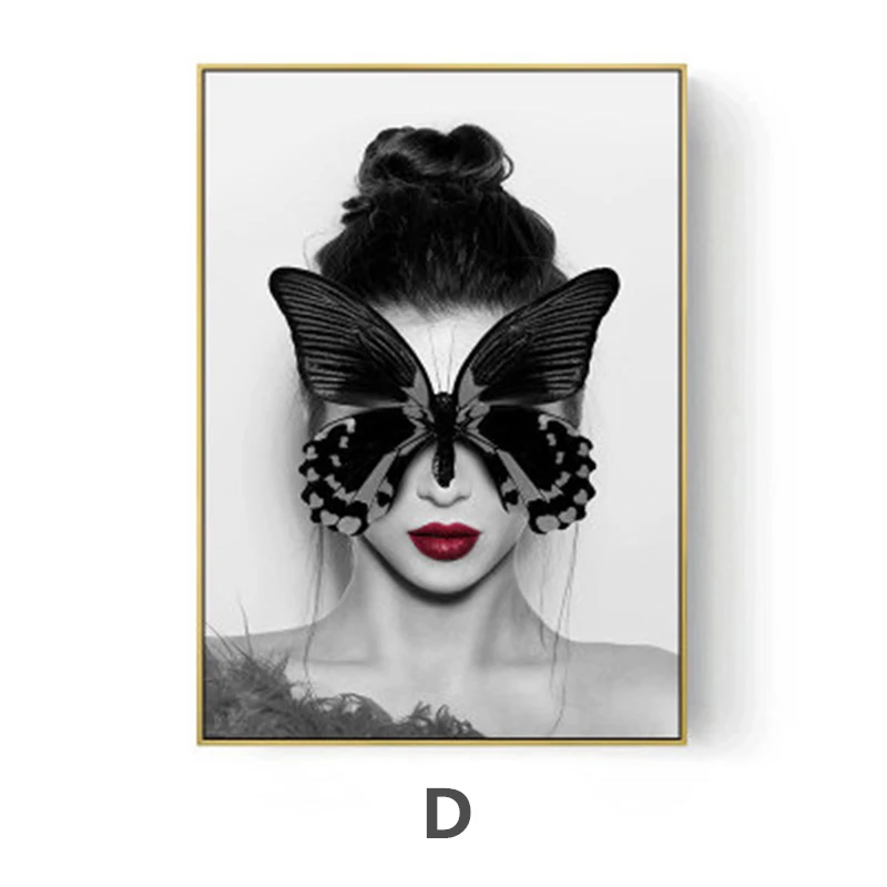 
Oil Painting Home/ Hotel/Restaurant Individual Butterfly Girl Wall Decoration 