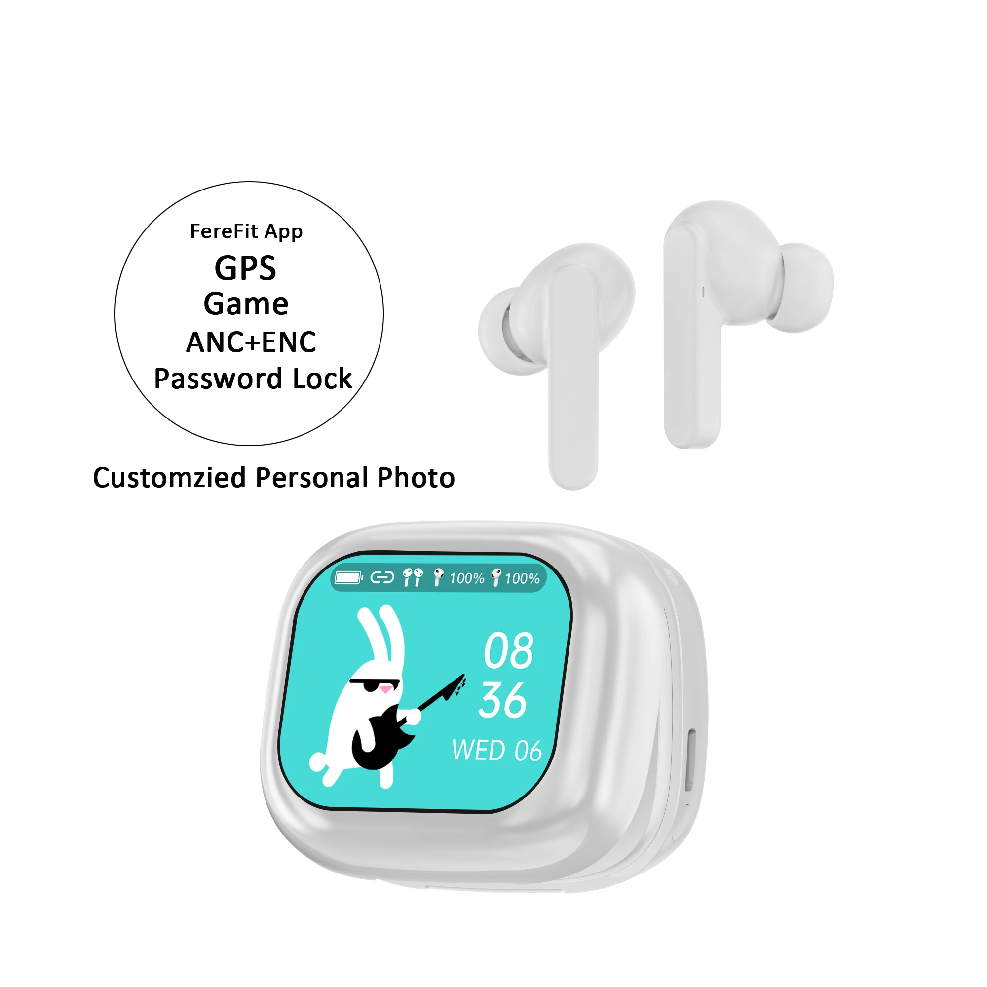 WT-7 A9pro A11 PRO Touch Screen TWS ANC ENC 2024 Earphone BT Call in-ear Headphone Noise cancelling True Wireless Earbuds