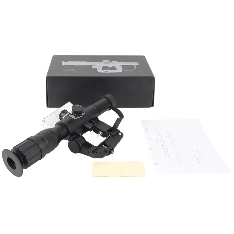 LUGER SVD 4x26 Tactical Optical sight Long Range Red Illuminated Sight Scope with Glass Ranging Reticle