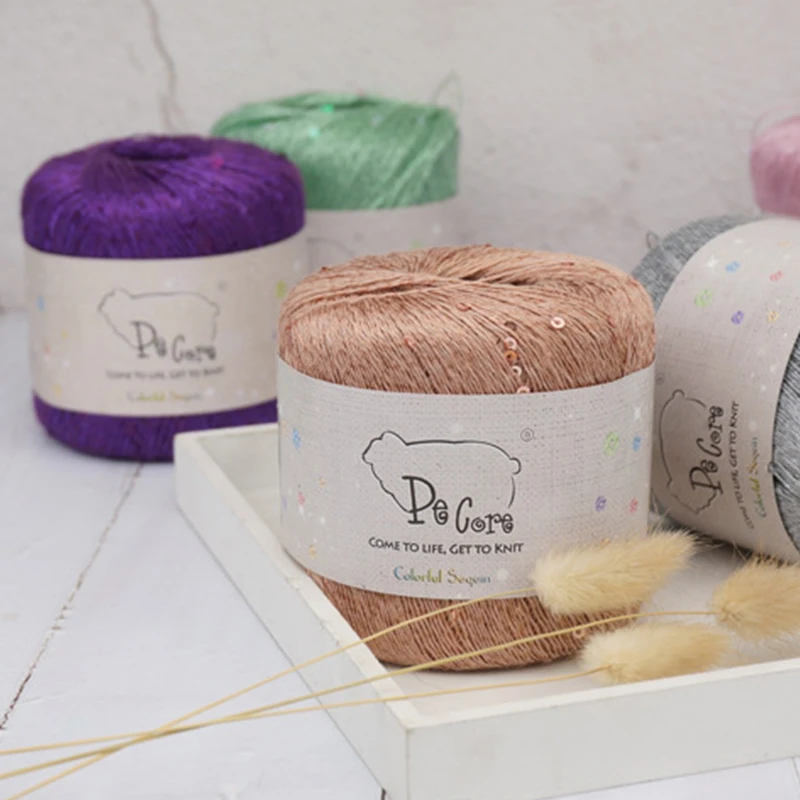 ZENGLONG custom 1/5.1nm 1ply 40g 59% linen 37% polyester beads blended hand woven fancy yarns knitting yarn for wholesale