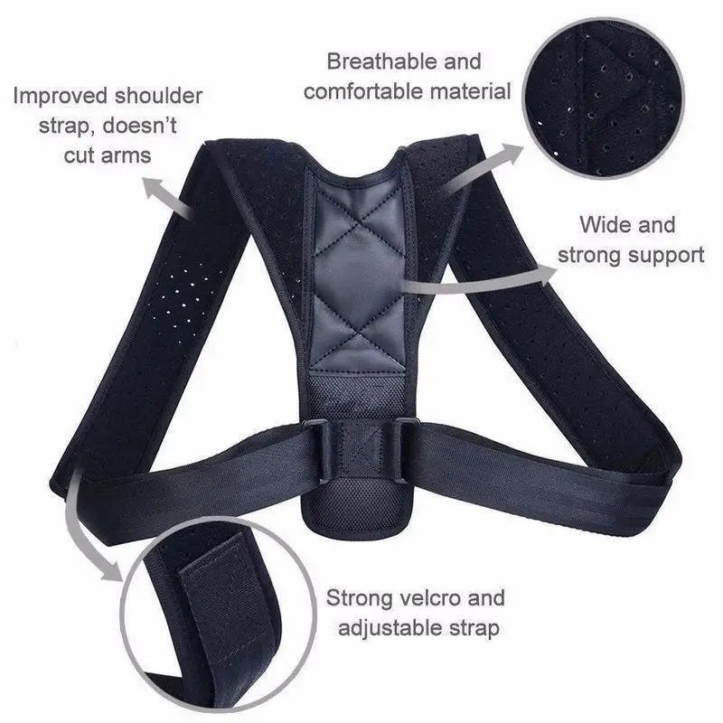 Adjustable Clavicle Posture Corrector Men Women Upper Back Brace Shoulder Lumbar Support Belt Corset Posture Correction