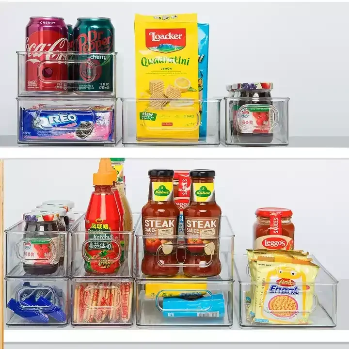 Wholesale Transparent Fridge-Organizer Storage Containers For Fruits And Vegetable Stackable Storage Boxes Kitchen Organizer