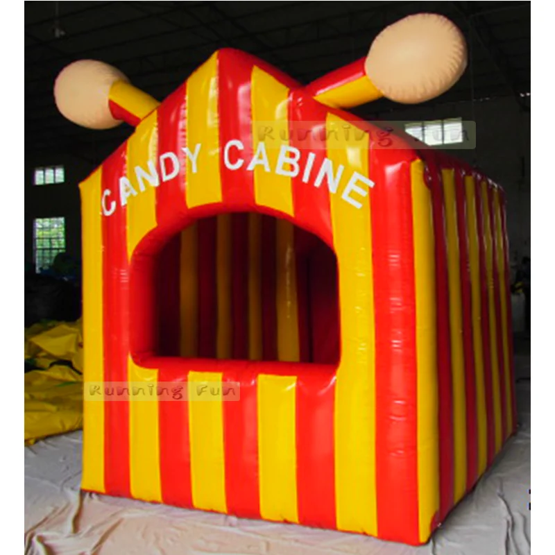 Outdoor Business Advertising Inflatable Cube Booth Inflatable Ticket Selling Kiosk Booth Concession Stand