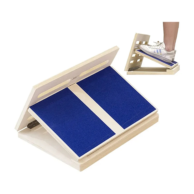 Stretch Board Handle Design for Portability Adjustable Incline Board and Calf Stretcher Wooden Slant Board