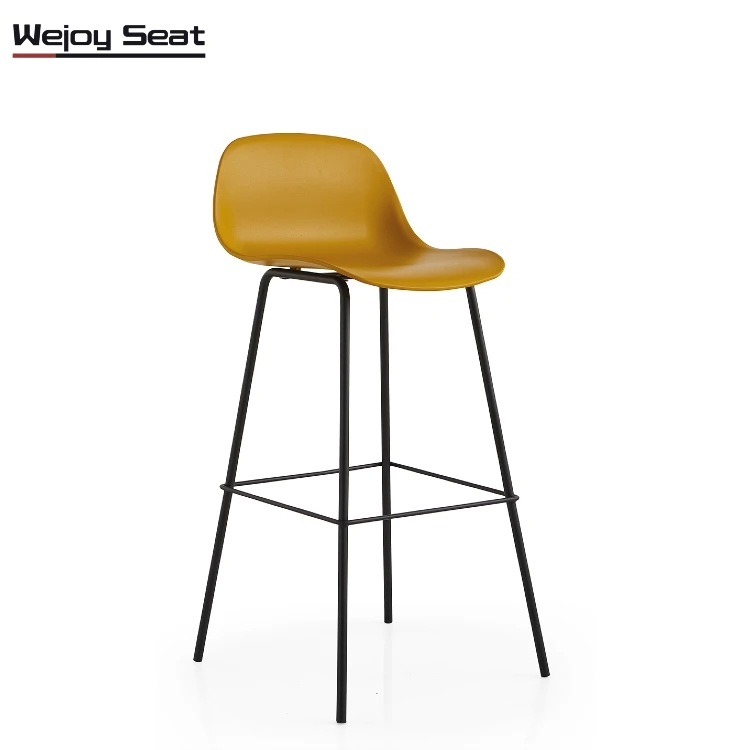 Hotel Office Home Kitchen Metal Base Bar Club Chair Restaurant Dining High Stool Bar Chairs Modern