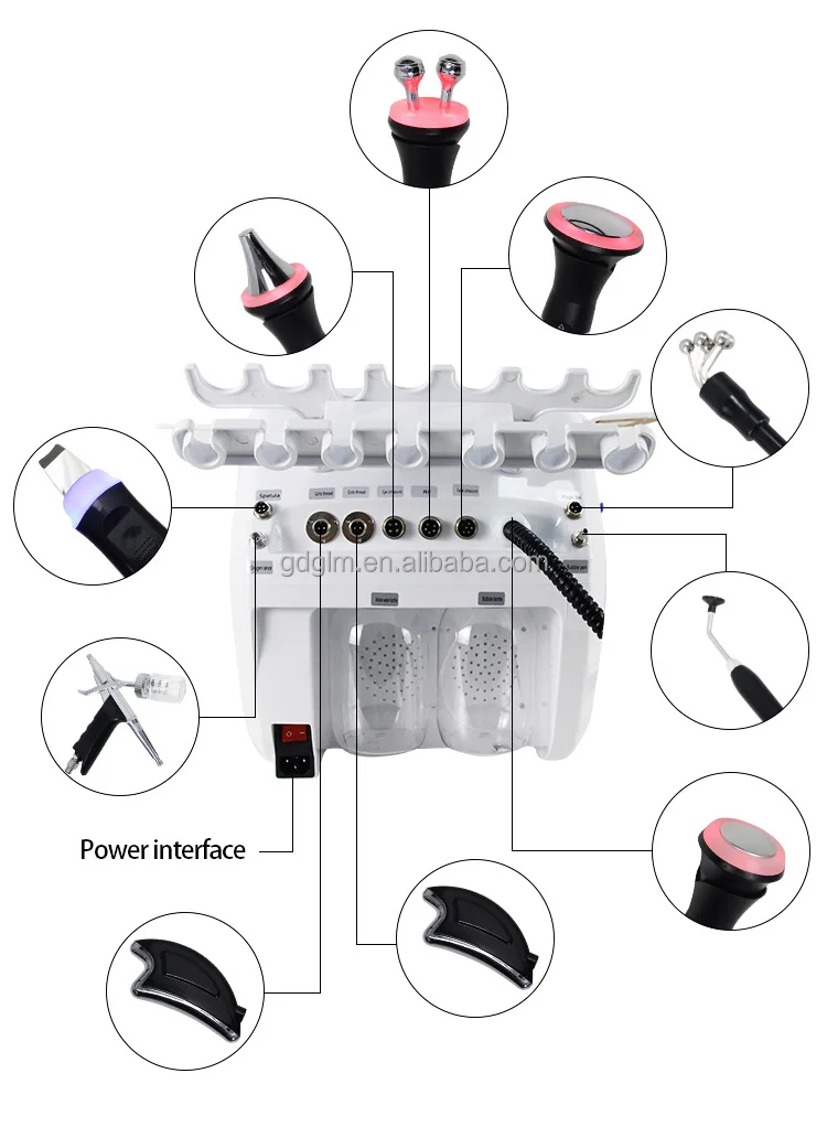 New arrival multifunctional acne removal water oxygen hydro facial peeling deep cleaning whitening machine