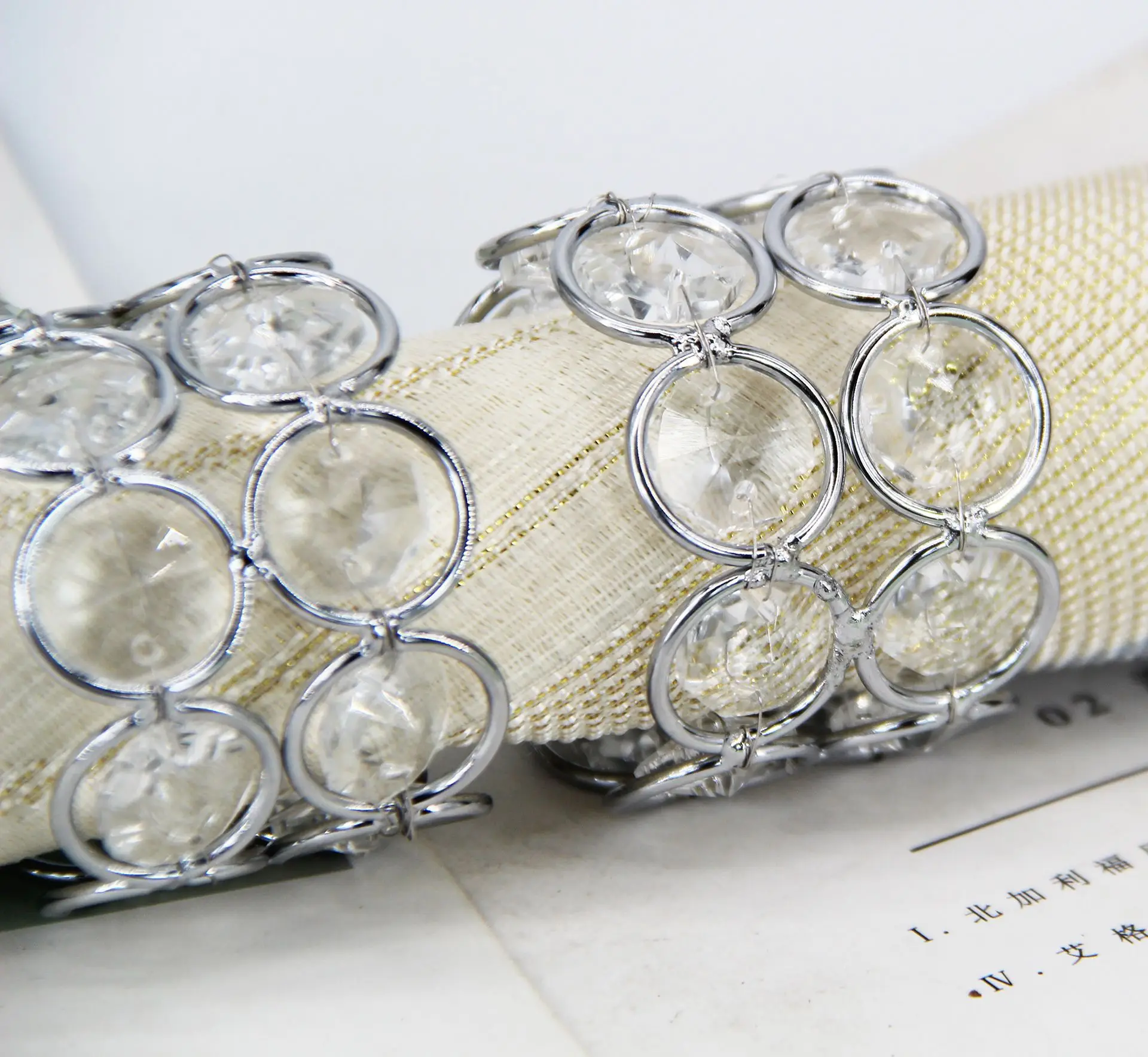 wholesale modern luxury silver crystal napkin ring wedding easter christmas  airplane bismillah diamond rhinestone bling custom