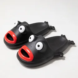 Frog slippers female summer cute cartoon fun indoor home use bathroom outside to wear summer slippers