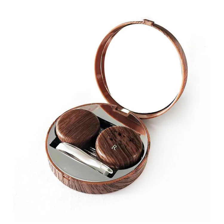 High quality customized collection Contact lenses case box glass cosmetic display lens case