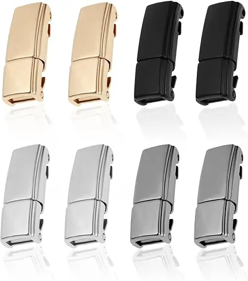No Tie Shoelace Buckle Magnetic Tieless Lazy Laces Lock Quick Release Clasp fits Casual Shoes Sneakers Boots Canvas