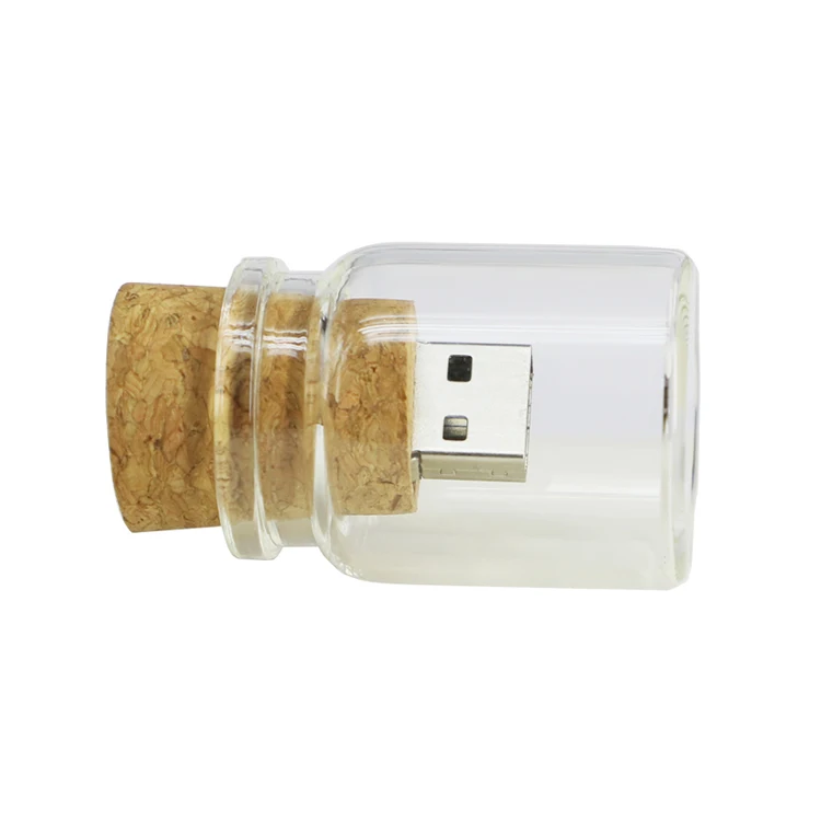 Стеклянная бутылка коробка USB флэш-накопитель деревянный свадебный подарок 4 ГБ 8 16 32 64 2 0 Флешка карта памяти