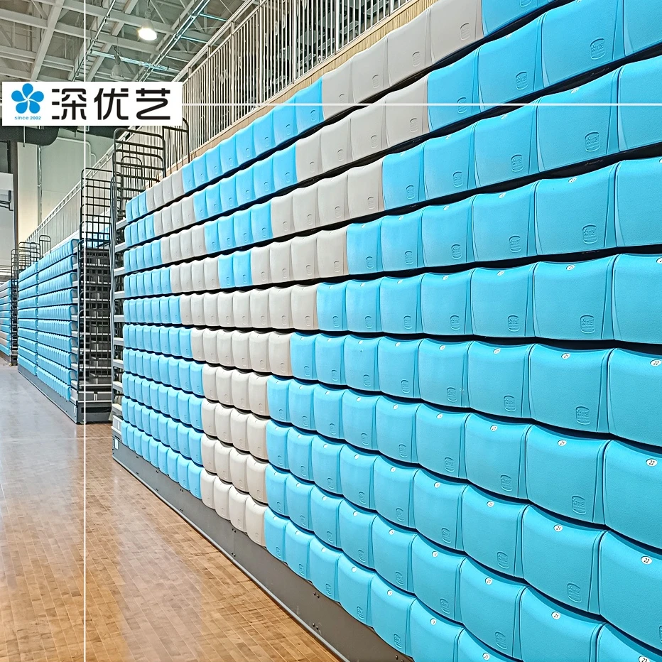YOUREASE stadium indoor seating portable tribune bleacher telescopic foldable tribune for gym tribune