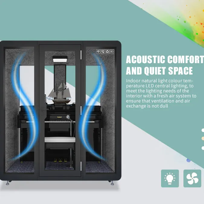 Prefabricated Noise Insulation Office Phone Soundproof Cheap Telephone Booth For Music Recording Studio