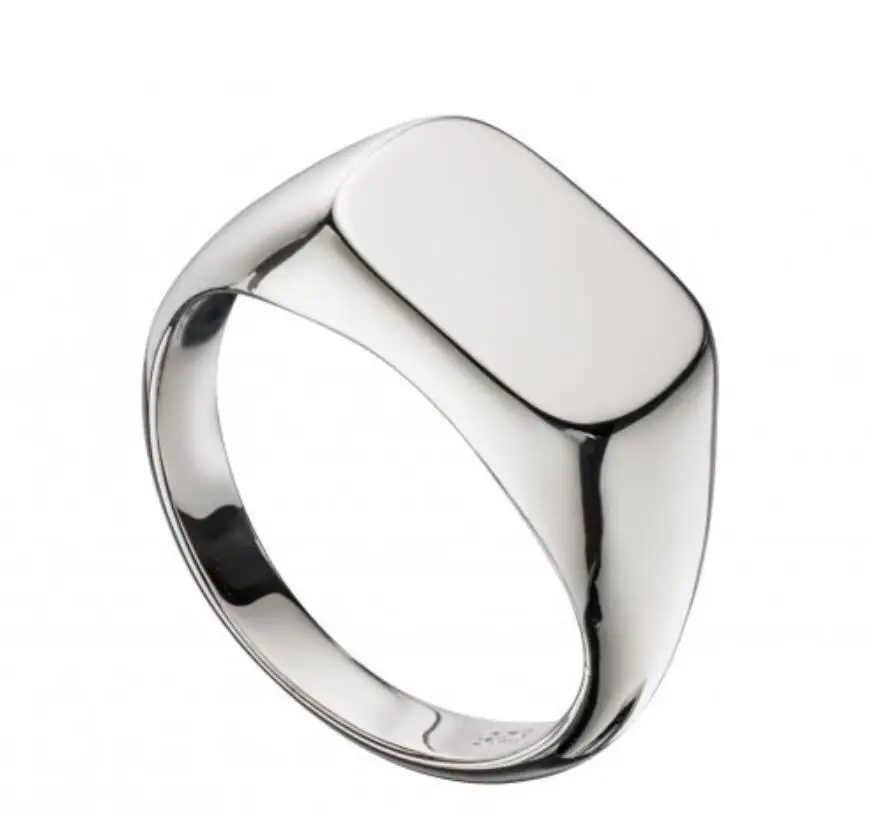 customized 925 silver Jewelry Engagement names engraved wedding ring Engraved Band Ring for Couple