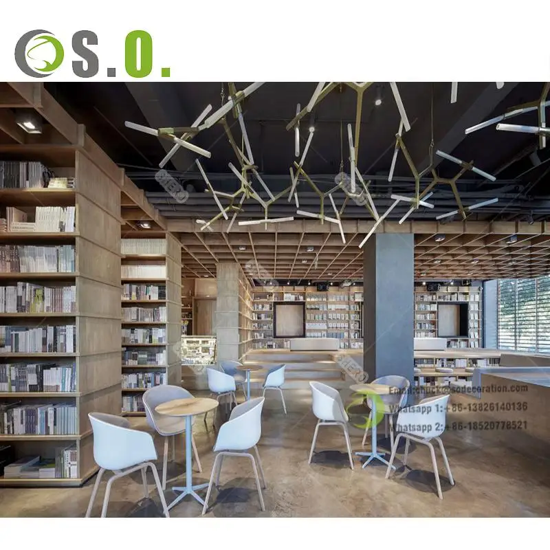 Factory Direct Sale Modern Library Furniture Steel Bookcases Shelving Reading Room Bookstore Rack Library Bookshelf